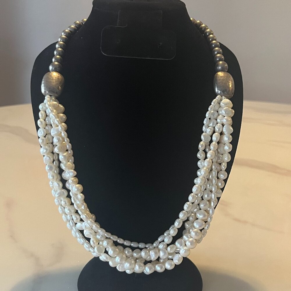 Silpada Sterling Silver & Pearl Necklace